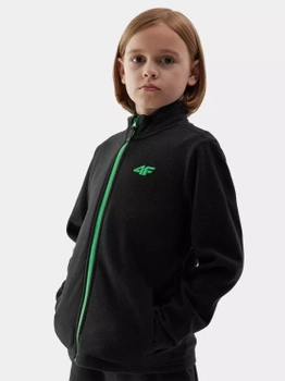 Fleece so stojacím golierom obyčajný chlapčenský 4F Junior