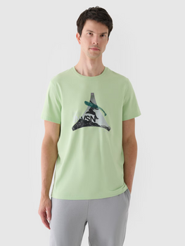 Pánske tričko s potlačou 4F 4FRAW24TTSHM2301-41S