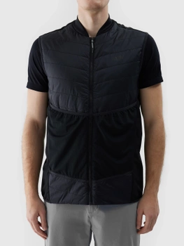 Pánska outdoorová bežecká vesta s výplňou Primaloft black eco 4F