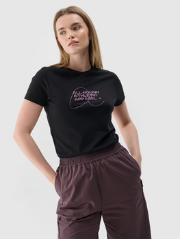 Dámske slim tričko s potlačou 4F 4FRSS24TTSHF2499-20S