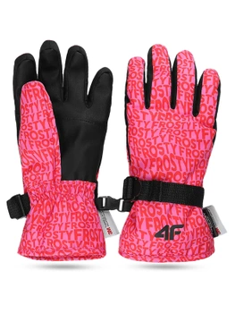Dievčenské zimné lyžiarske rukavice 4F 4FJWAW24AFGLF127-92A