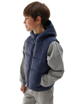 Chlapčenská prešívaná kapucňa bez rukávov 4F
