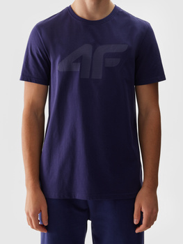 Pánske bavlnené tričko s logom 4F