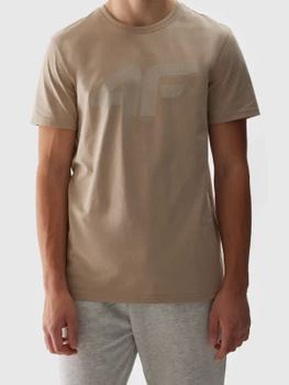 Pánske bavlnené tričko s logom 4F